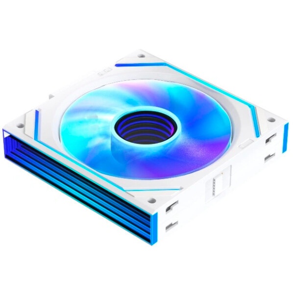 Вентилятор для корпуса Eurocase EU-FN120ARGB_12 WH YH1225 White,120 ARGB fan 3pin+AURA 5V3pin female
