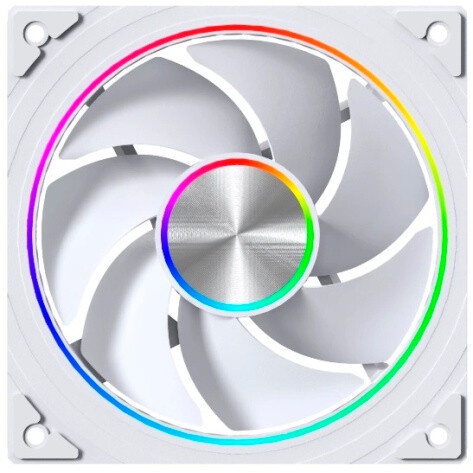 Вентилятор для корпуса Eurocase EU-FN120ARGB_12 WH YH1225 White,120 ARGB fan 3pin+AURA 5V3pin female