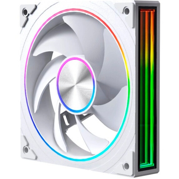 Вентилятор для корпуса Eurocase EU-FN120ARGB_12 WH YH1225 White,120 ARGB fan 3pin+AURA 5V3pin female