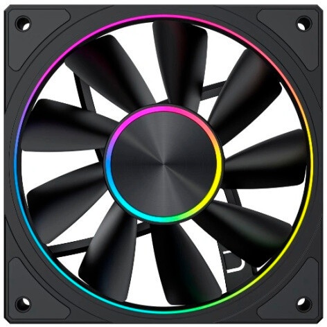 Вентилятор для корпуса Eurocase EU-FN120ARGB_8 BL YF120-12 Black,120 ARGB fan 3pin+AURA 5V3pin femal