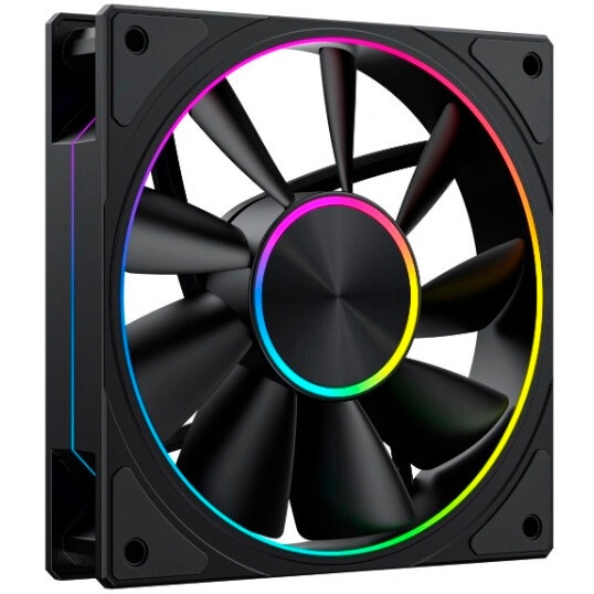 Вентилятор для корпуса Eurocase EU-FN120ARGB_8 BL YF120-12 Black,120 ARGB fan 3pin+AURA 5V3pin femal