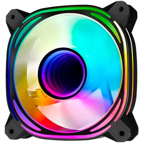Вентилятор для корпуса Eurocase EU-FN120ARGB_8 BL YF120-12 Black,120 ARGB fan 3pin+AURA 5V3pin femal