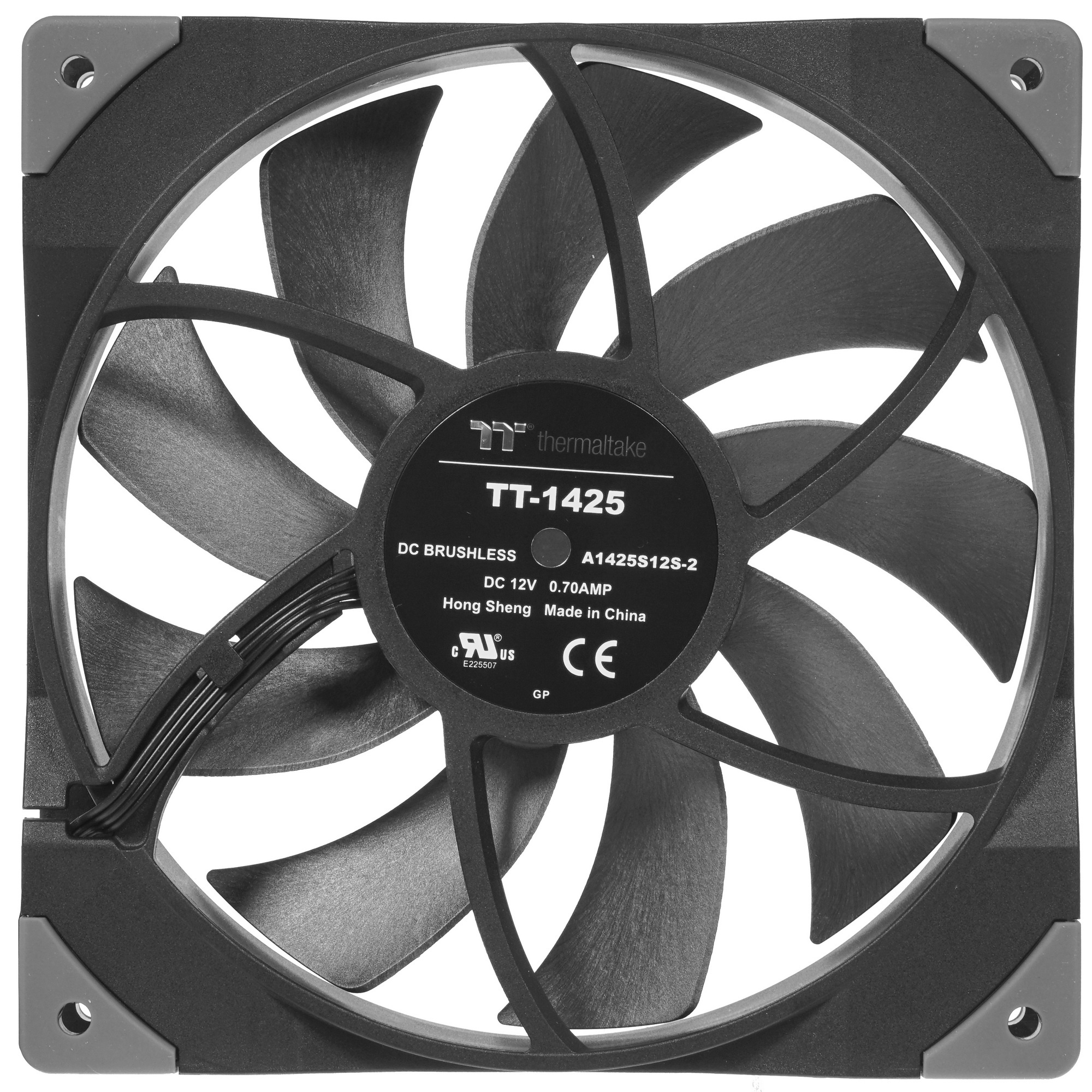 Вентилятор для корпуса Thermaltake TOUGHFAN 14 черный, 140 мм, 2000 об/мин, 33.2 дБ, 4 pin