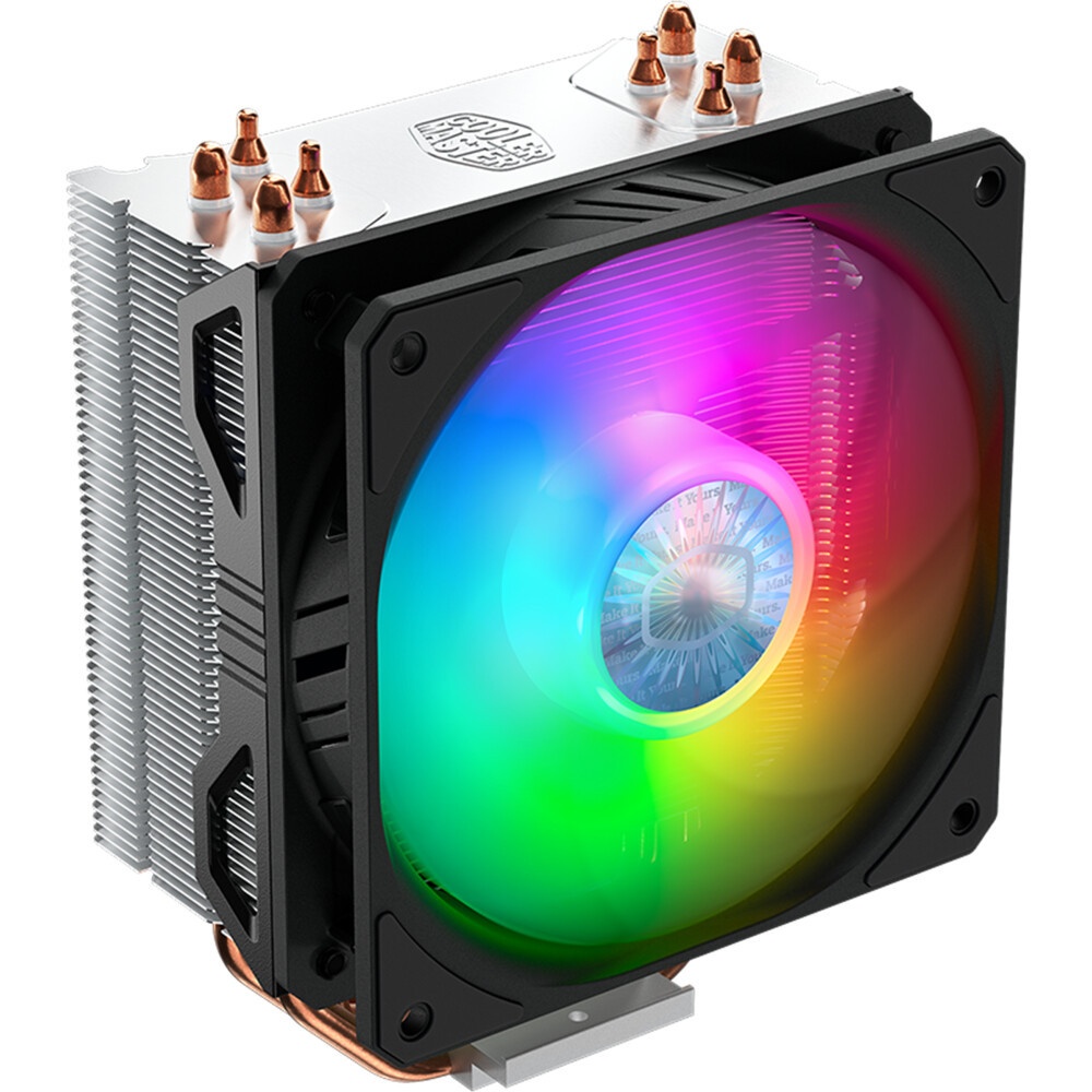 Кулер для процессора Cooler Master Hyper 212 ARGB черный, 120 мм, алюминий/медь, 1800 об/мин, 27 дБ,