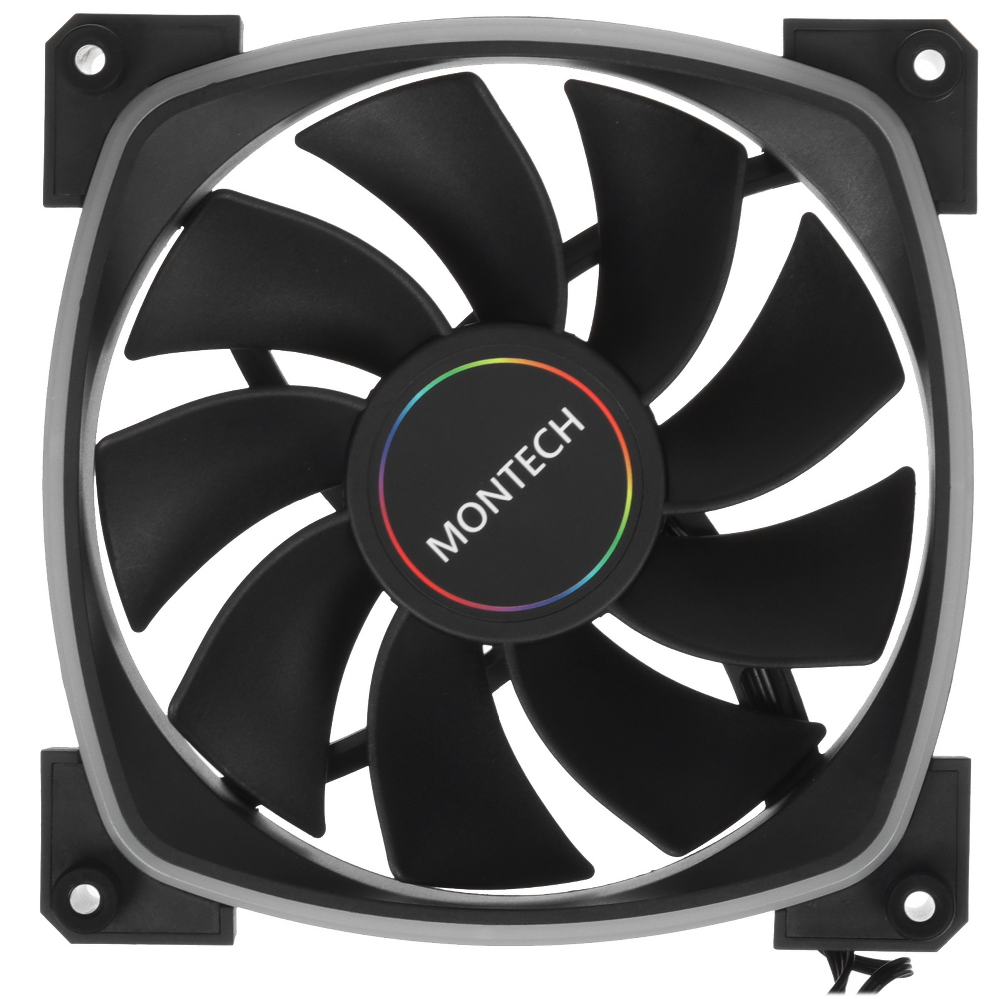 Вентилятор для корпуса MONTECH RX140 PWM черный, 140 мм, 1600 об/мин, 27.9 дБ, 4 pin
