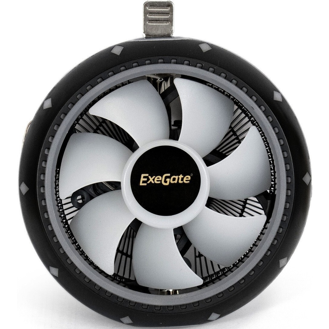 Кулер для процессора ExeGate Dark Magic EXX400V3-PWM.RGB (Al+Cu, черное покрытие, 4 тепл.трубки, LGA