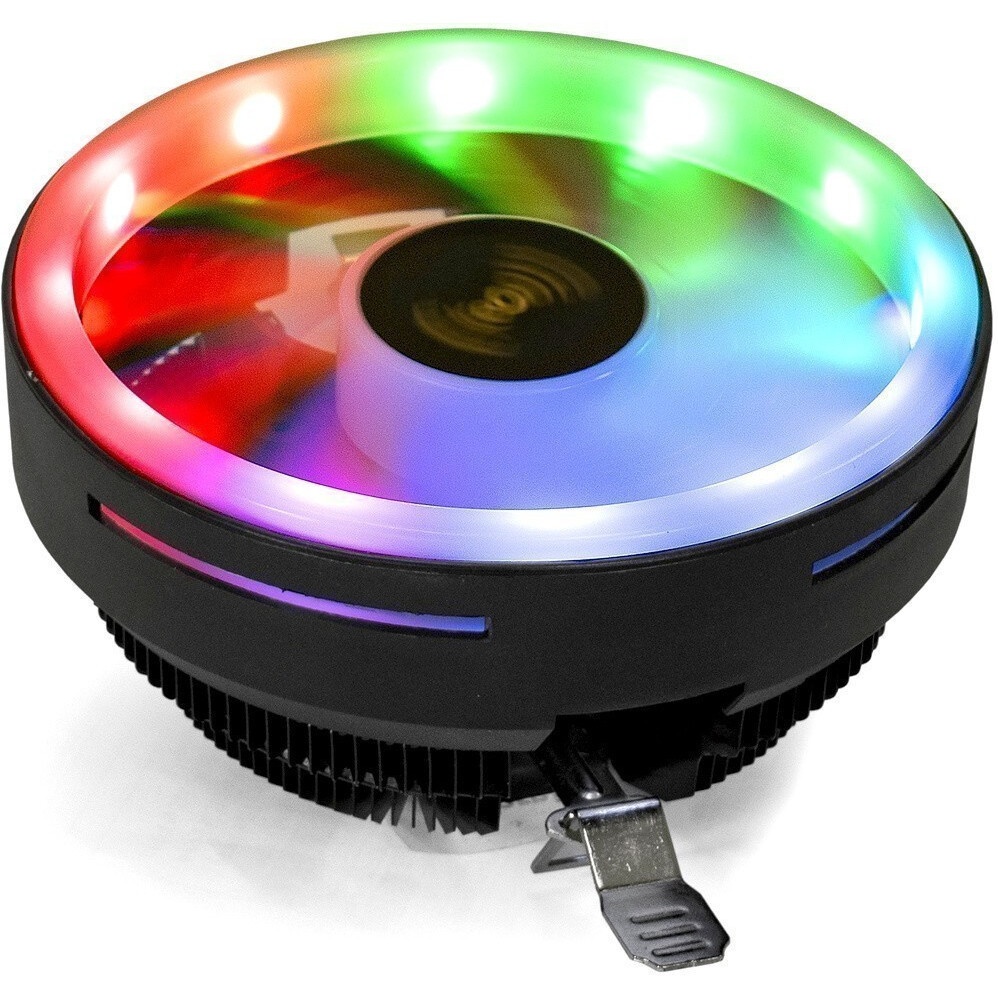 Кулер для процессора ExeGate Dark Magic EXX400V3-PWM.RGB (Al+Cu, черное покрытие, 4 тепл.трубки, LGA