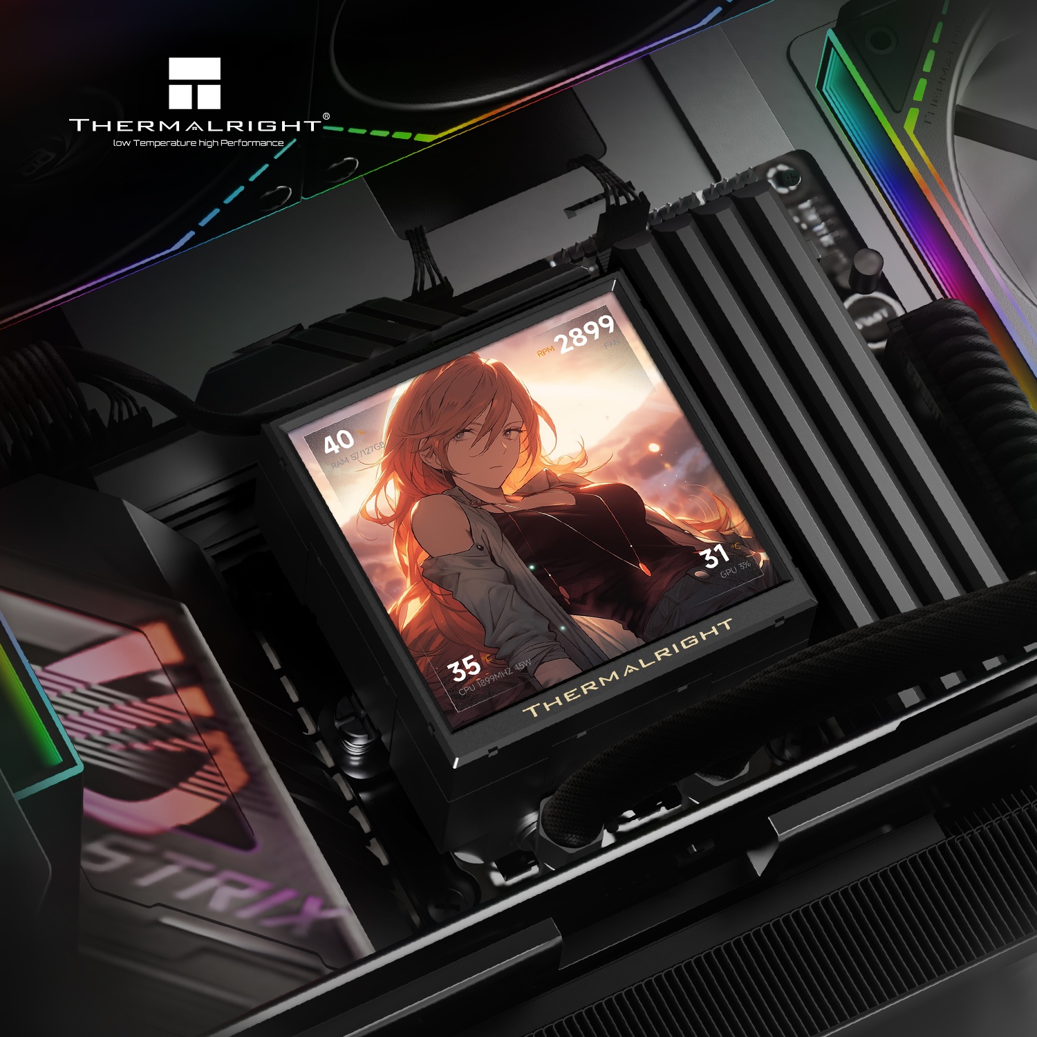 Система водяного охлаждения Thermalright Peerless Vision 360 Soc-AM5/AM4/1200/1700/1851 черный 4-pin