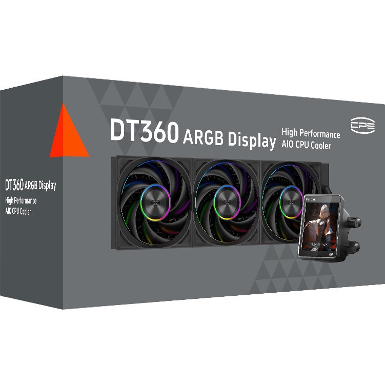 Система водяного охлаждения PcCooler DS360 Display ARGB Soc-AM5/AM4/1200/1700/1851 белый 4-pin 39.8d