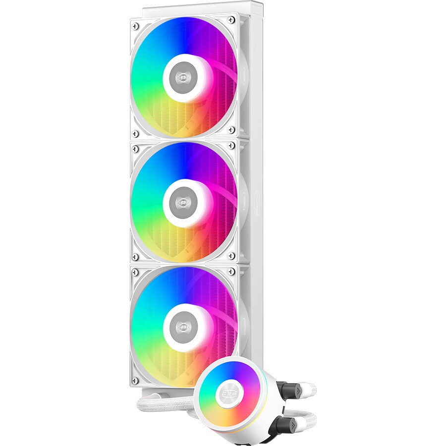 Система водяного охлаждения PcCooler DS360 Display ARGB Soc-AM5/AM4/1200/1700/1851 белый 4-pin 39.8d