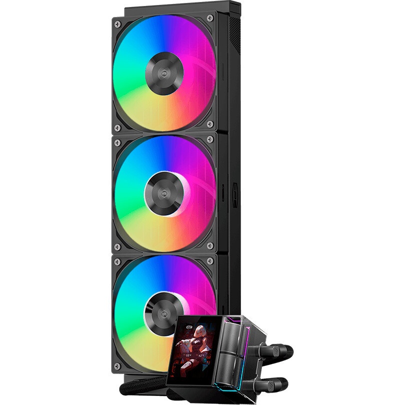 Система водяного охлаждения PcCooler DS360 Display ARGB Soc-AM5/AM4/1200/1700/1851 белый 4-pin 39.8d