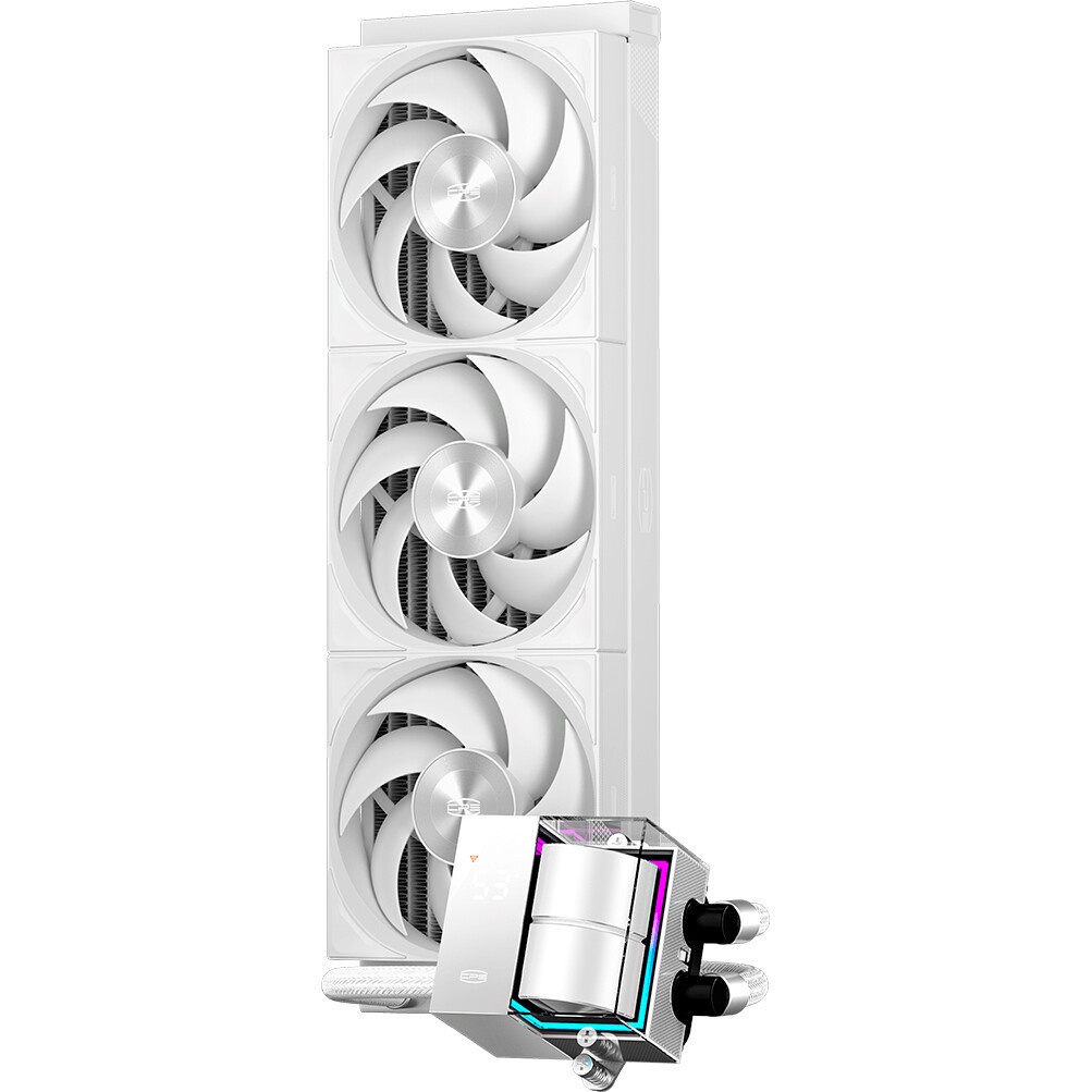 Система водяного охлаждения PcCooler DS360 Display ARGB Soc-AM5/AM4/1200/1700/1851 белый 4-pin 39.8d
