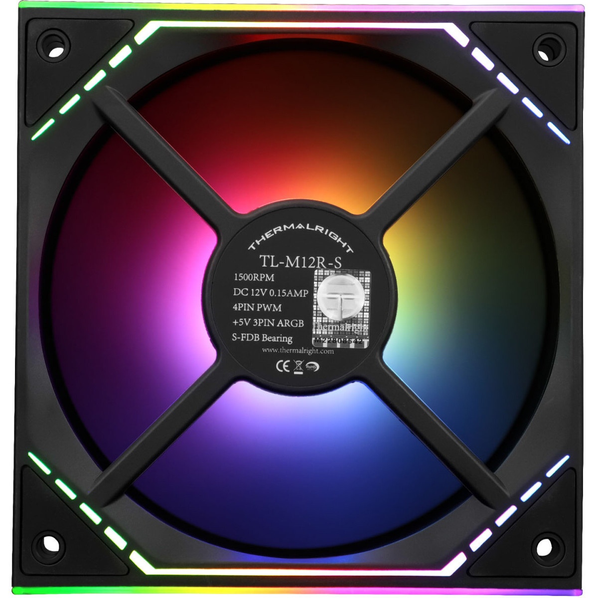 Вентилятор Thermalright TL-M12RW-S / Reverse / ARGB / 120mm PWM / TRTLM12RWS