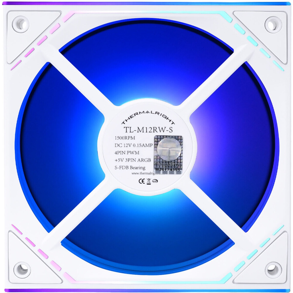 Вентилятор Thermalright TL-M12RW-S / Reverse / ARGB / 120mm PWM / TRTLM12RWS