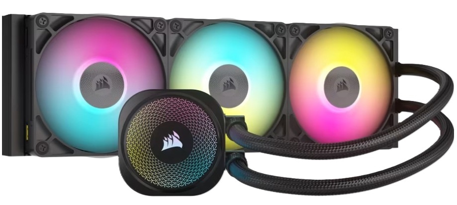 Система жидкостного охлаждения Corsair iCUE LINK TITAN 360 RX RGB (360mm, Black, RGB/ Fans: 3x120mm,