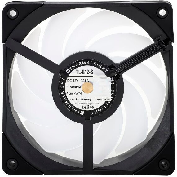 Вентилятор для корпуса Thermalright TL-C12R-S Reverse ARGB 120х120x25 черный 4-pin 25.6дБ Ret