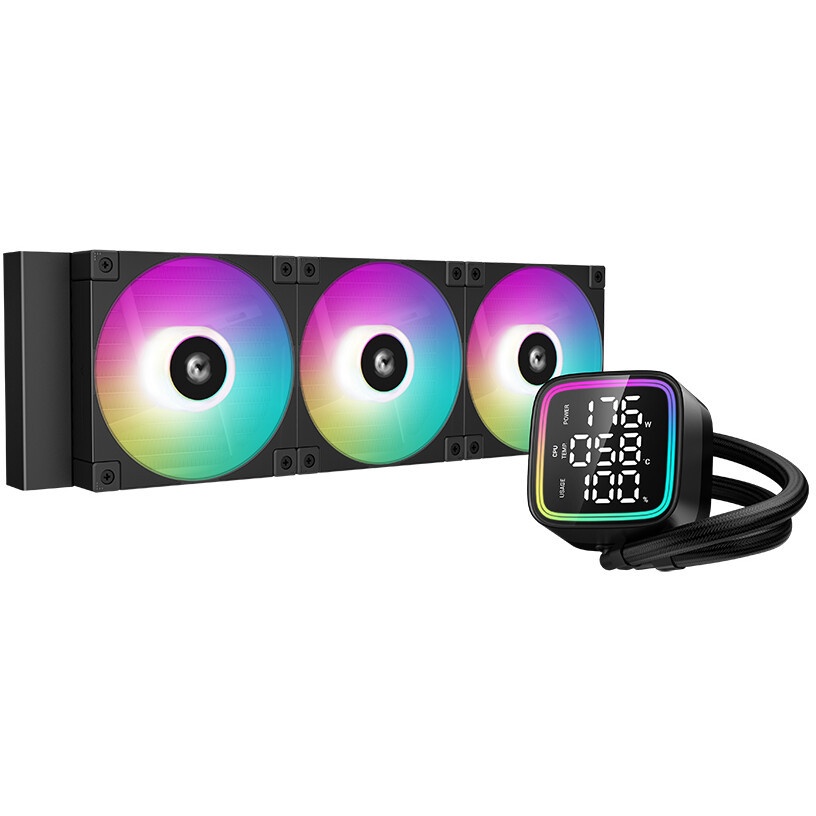 Система водяного охлаждения Deepcool LT360 Vision ARGB Soc-AM5/AM4/1200/1700/1851 черный 4-pin 33.66