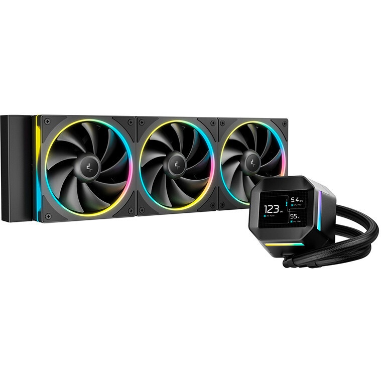 Система водяного охлаждения Deepcool LT360 Vision ARGB Soc-AM5/AM4/1200/1700/1851 черный 4-pin 33.66