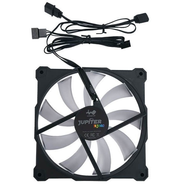 Кулер для корпуса Thermalright TL-M14W (140x144x25mm, 4-pin PWM, ARGB, 88.75CFM, 23.7dBA, 1500RPM, W