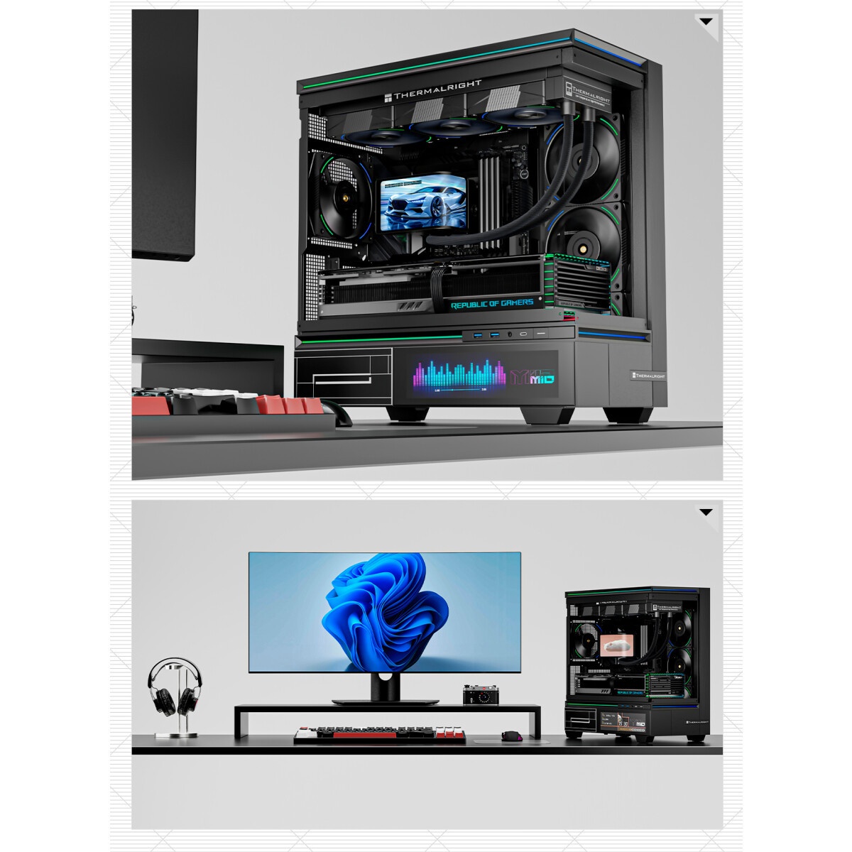 Система жидкостного охлаждения/ Water Cooling System Thermalright Levita Vision 360 (360mm, LED, Bla