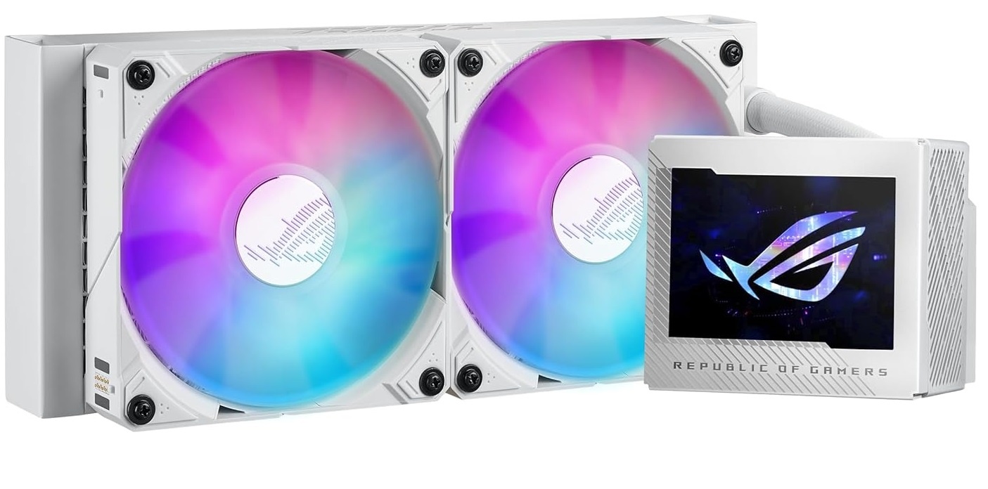 Жидкостная система охлаждения ASUS ROG RYUJIN III 240 ARGB белый 120 мм, алюминий, 2000 об/мин, 29.7