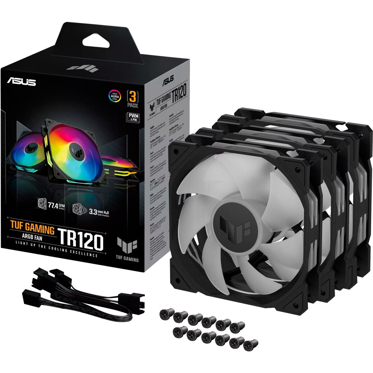 Вентилятор в корпус ASUS TUF GAMING TR120 FAN ARGB BLACK 3IN1