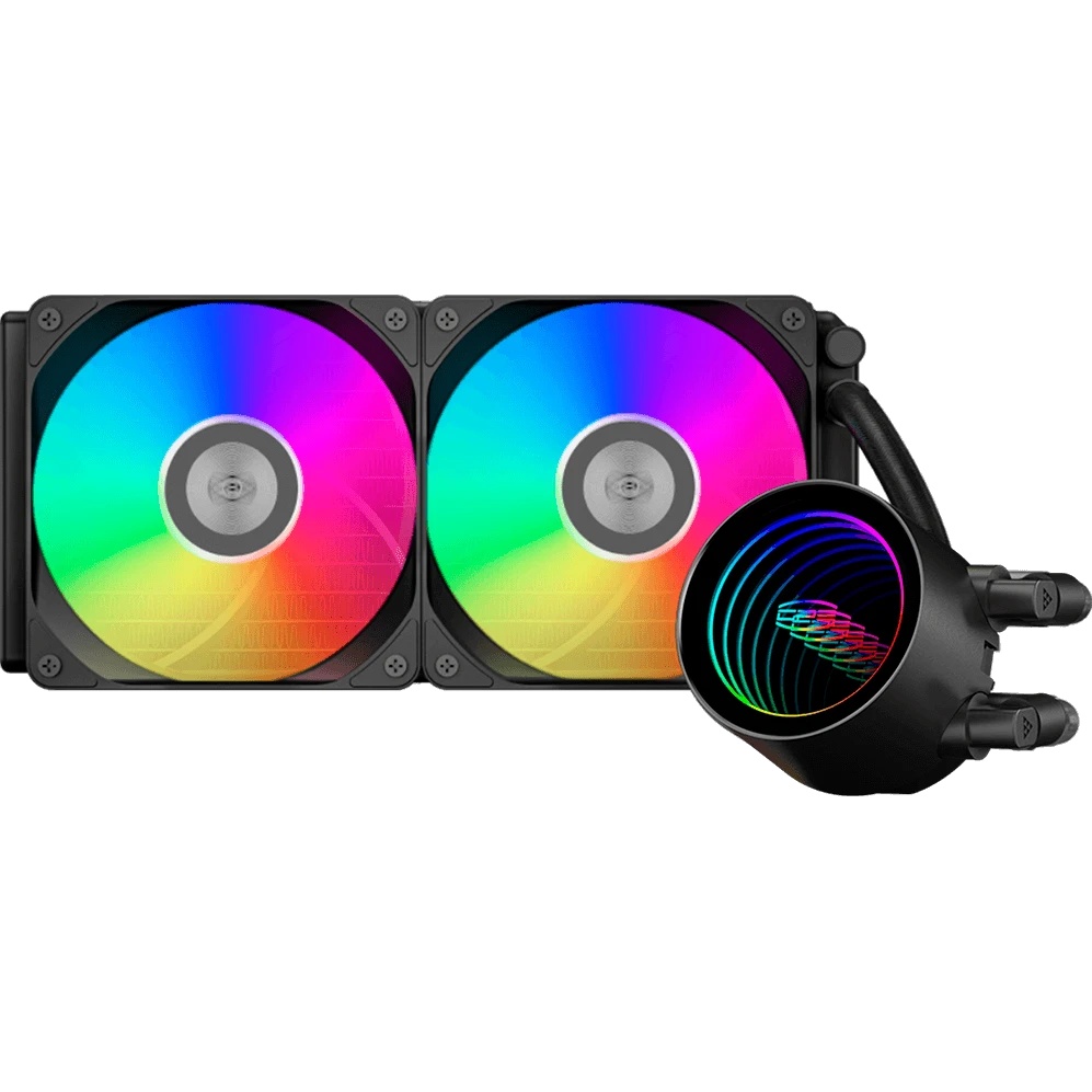 Система водяного охлаждения PcCooler DA240 V2 ARGB Soc-AM5/AM4/1200/1700/1851 черный 4-pin 33.8dB Al