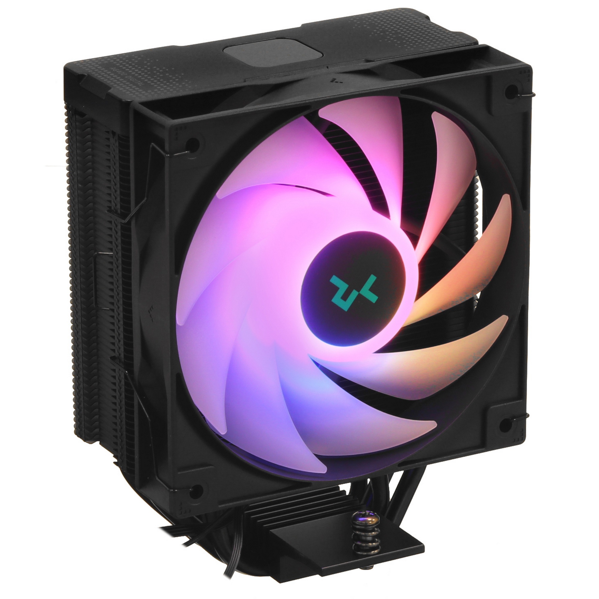 Кулер для процессора DEEPCOOL AG400 DIGITAL BK ARGB черный, 120 мм, алюминий/медь, 2100 об/мин, 31.6