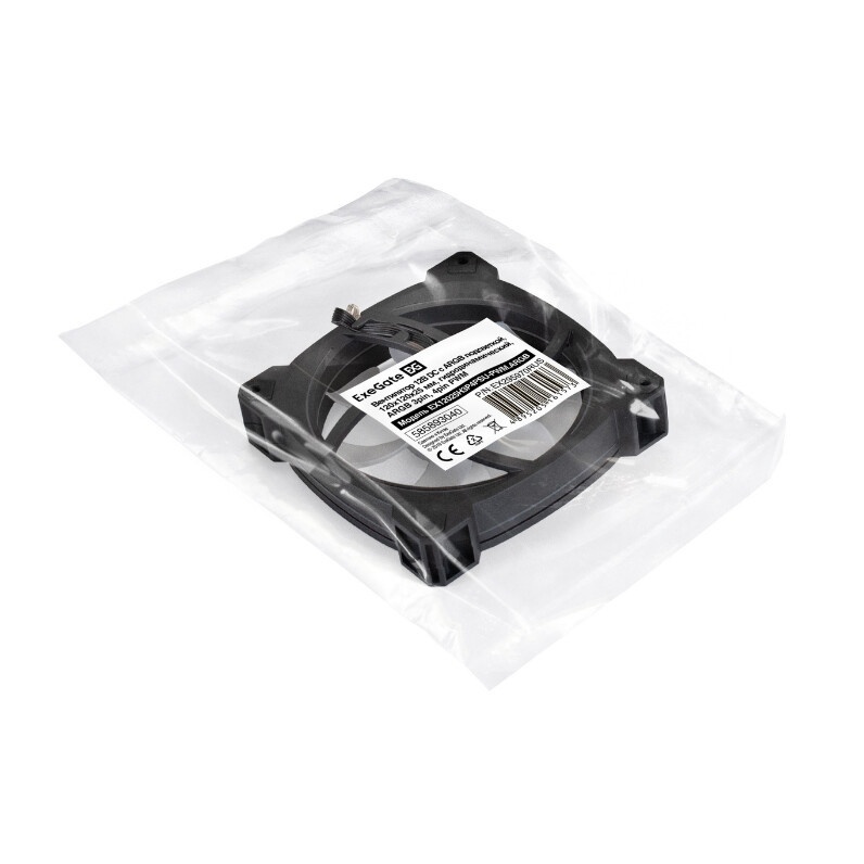 Вентилятор для корпуса Aerocool / Formula Frost 12 PWM FRGB черный, 120 мм, 1500 об/мин, 27.5 дБ, 4