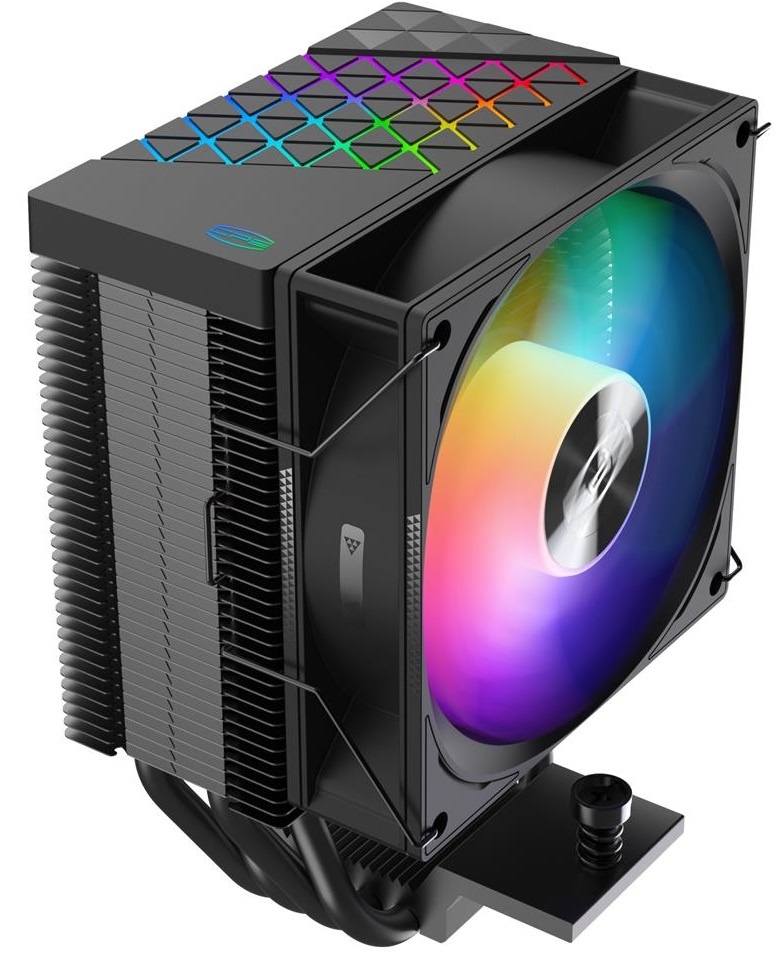 Кулер PCCooler R400 ARGB черный 92мм алюминий+медь 2200r[m 30db 4-pin 180W 133мм