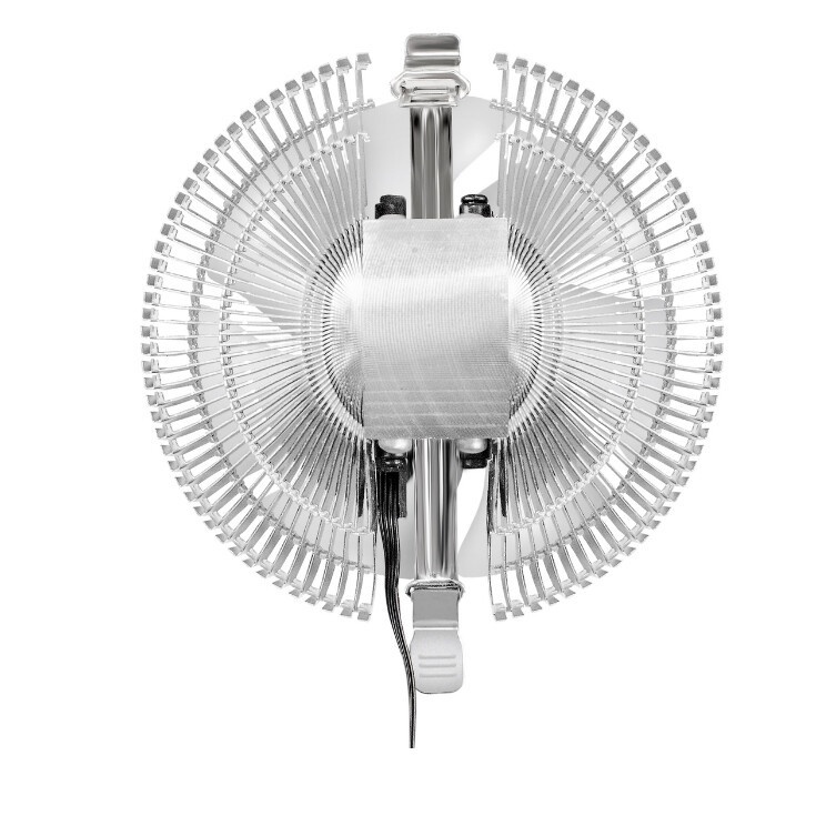 Кулер для процессора ExeGate Wizard EE91-BLUE серебристый, 90 мм, алюминий, 2200 об/мин, 22 дБ, 3 pi