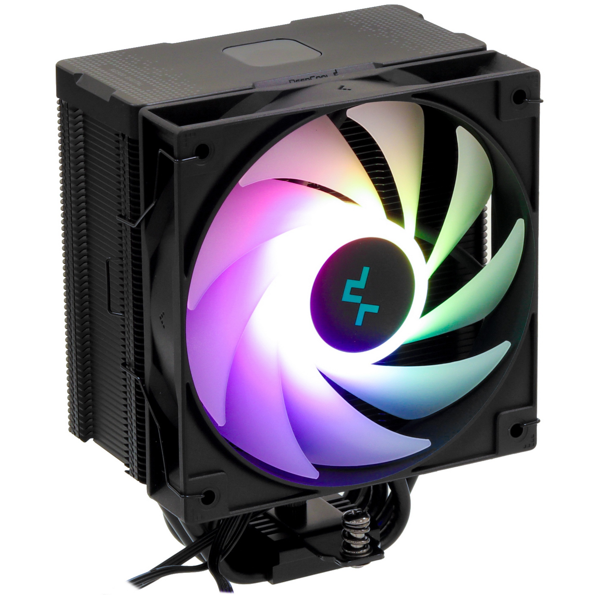 Кулер для процессора DEEPCOOL AG500 DIGITAL ARGB черный, 120 мм, алюминий/медь, 1950 об/мин, 29.4 дБ
