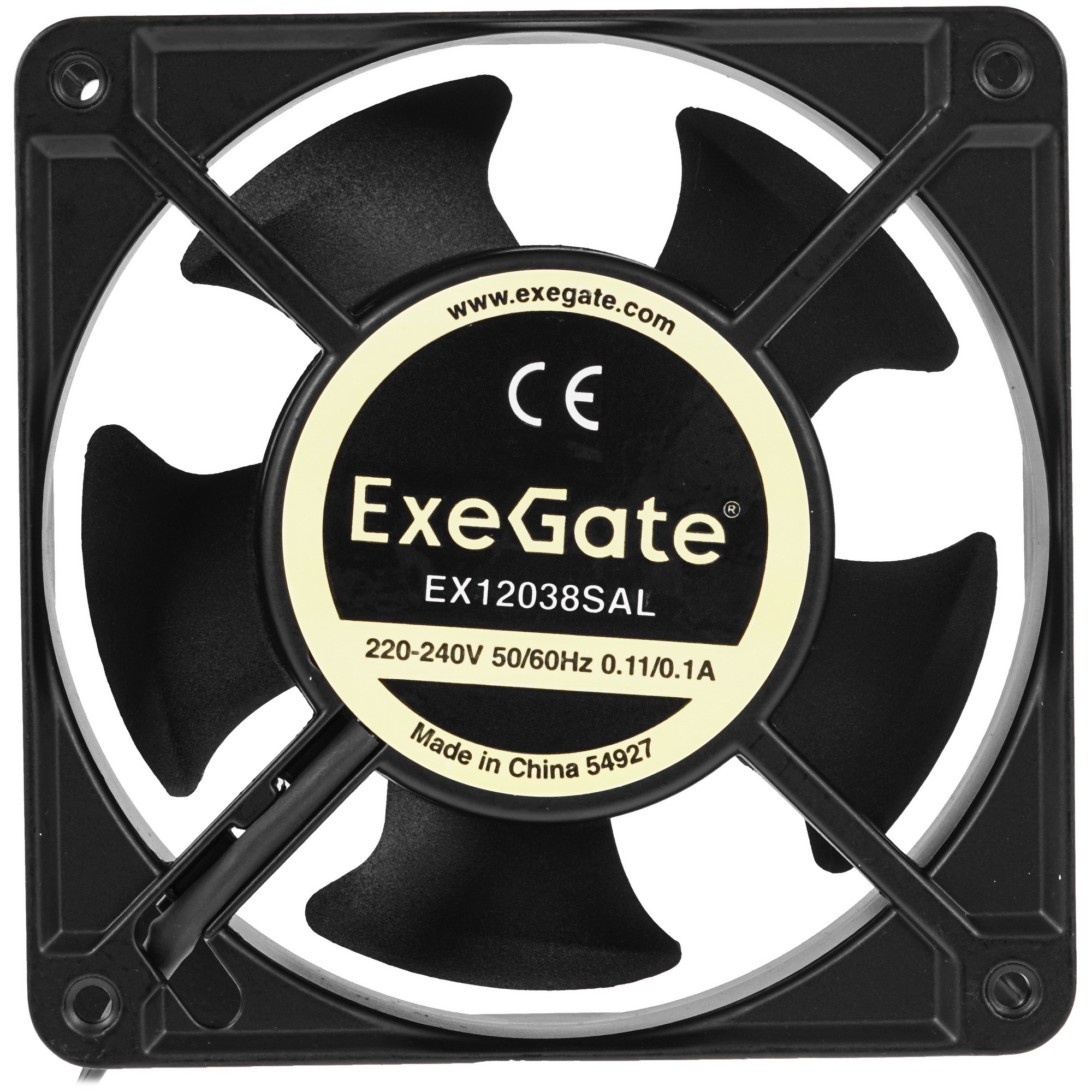 Вентилятор для корпуса ExeGate EX12038SAL черный, 120 мм, 2600 об/мин, 41 дБ