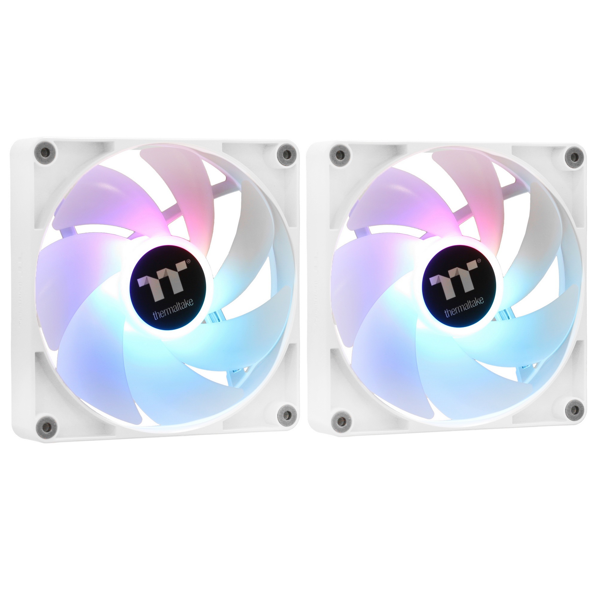 Вентилятор для корпуса Thermaltake CT140 ARGB 140х140x25 белый 4-pin 30.5дБ (упак.:2шт) (CL-F154-PL1