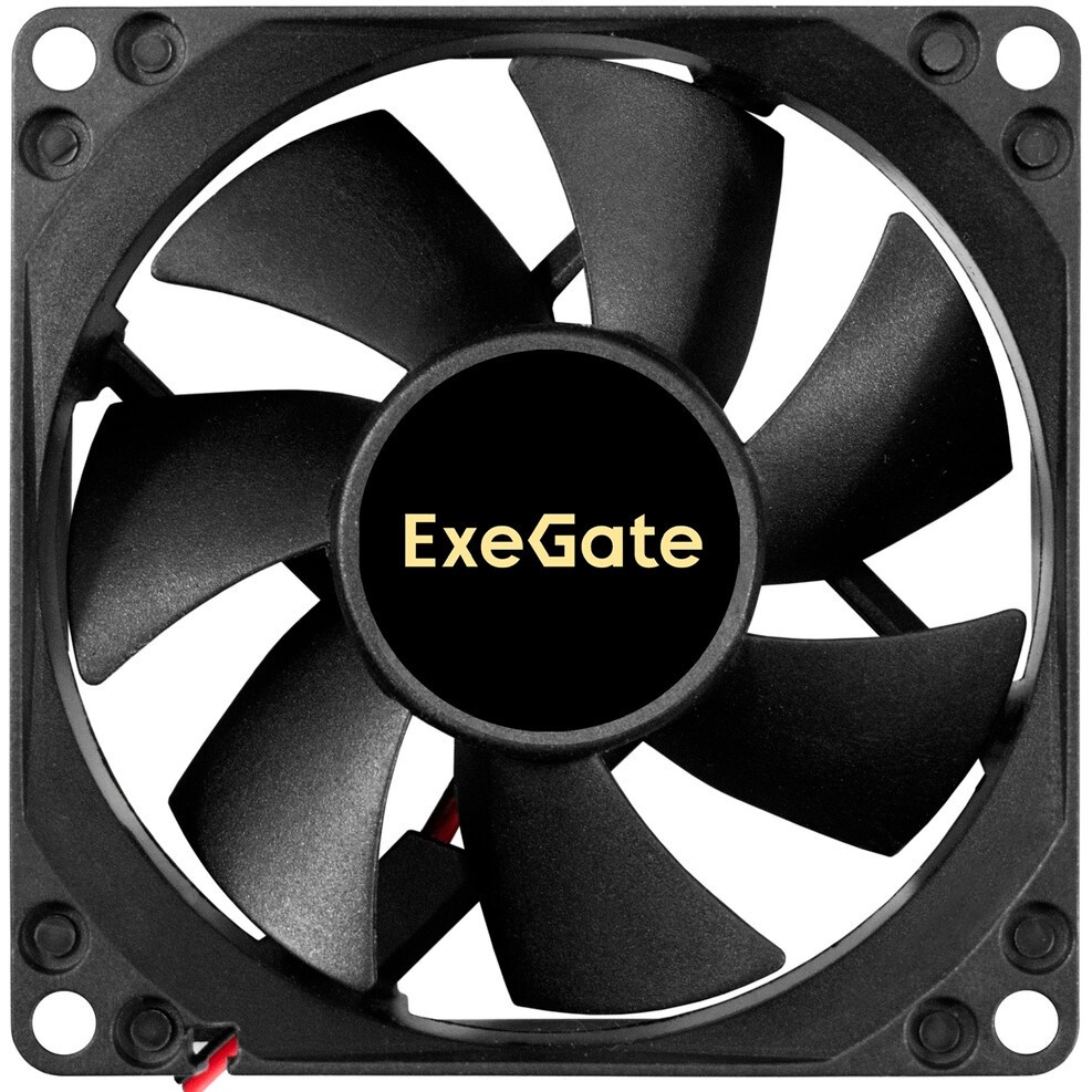 Вентилятор для корпуса ExeGate ExtraPower EP08015S2P черный, 80 мм, 2500 об/мин, 25.5 дБ, 2 pin
