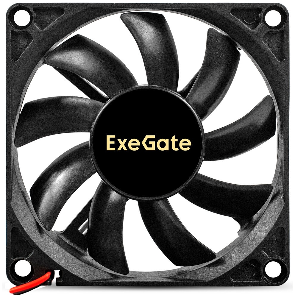 Вентилятор для корпуса ExeGate ExtraPower EP08015S2P черный, 80 мм, 2500 об/мин, 25.5 дБ, 2 pin