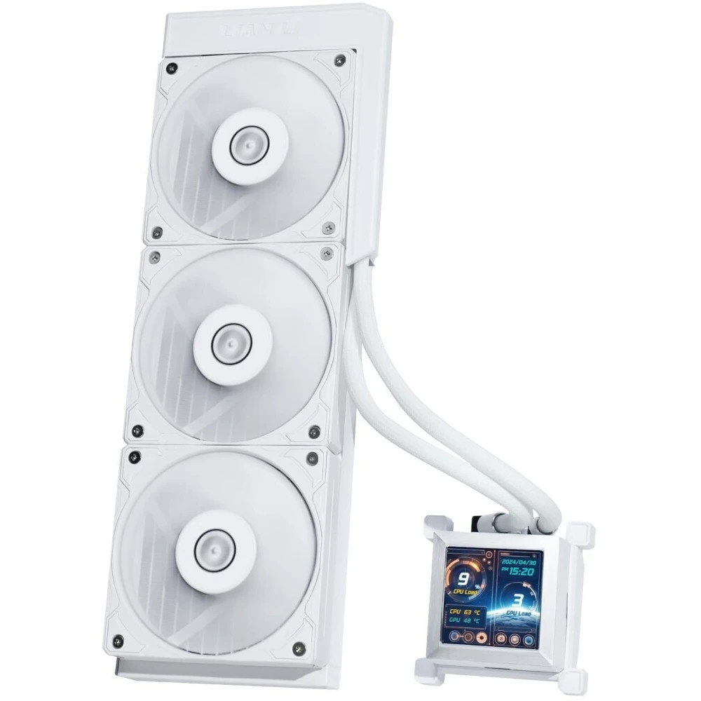 Система водяного охлаждения Lian-Li HydroShift LCD 360S Soc-AM5/AM4/1700 белый 4-pin 29.8dB Al+Cu LC