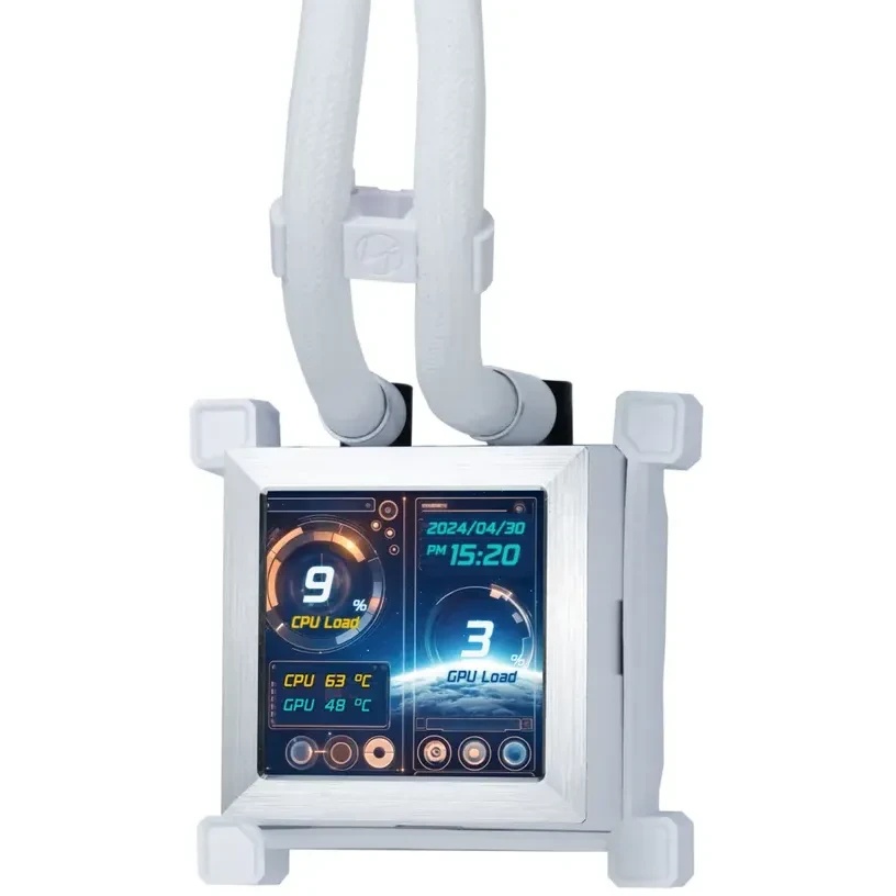 Система водяного охлаждения Lian-Li HydroShift LCD 360S Soc-AM5/AM4/1700 белый 4-pin 29.8dB Al+Cu LC