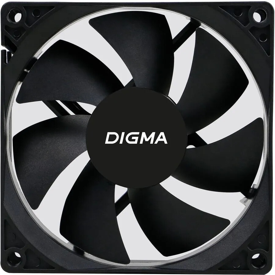 Вентилятор для корпуса Digma DFAN-90 черный, 90 мм, 1800 об/мин, 23 дБ, 3 pin