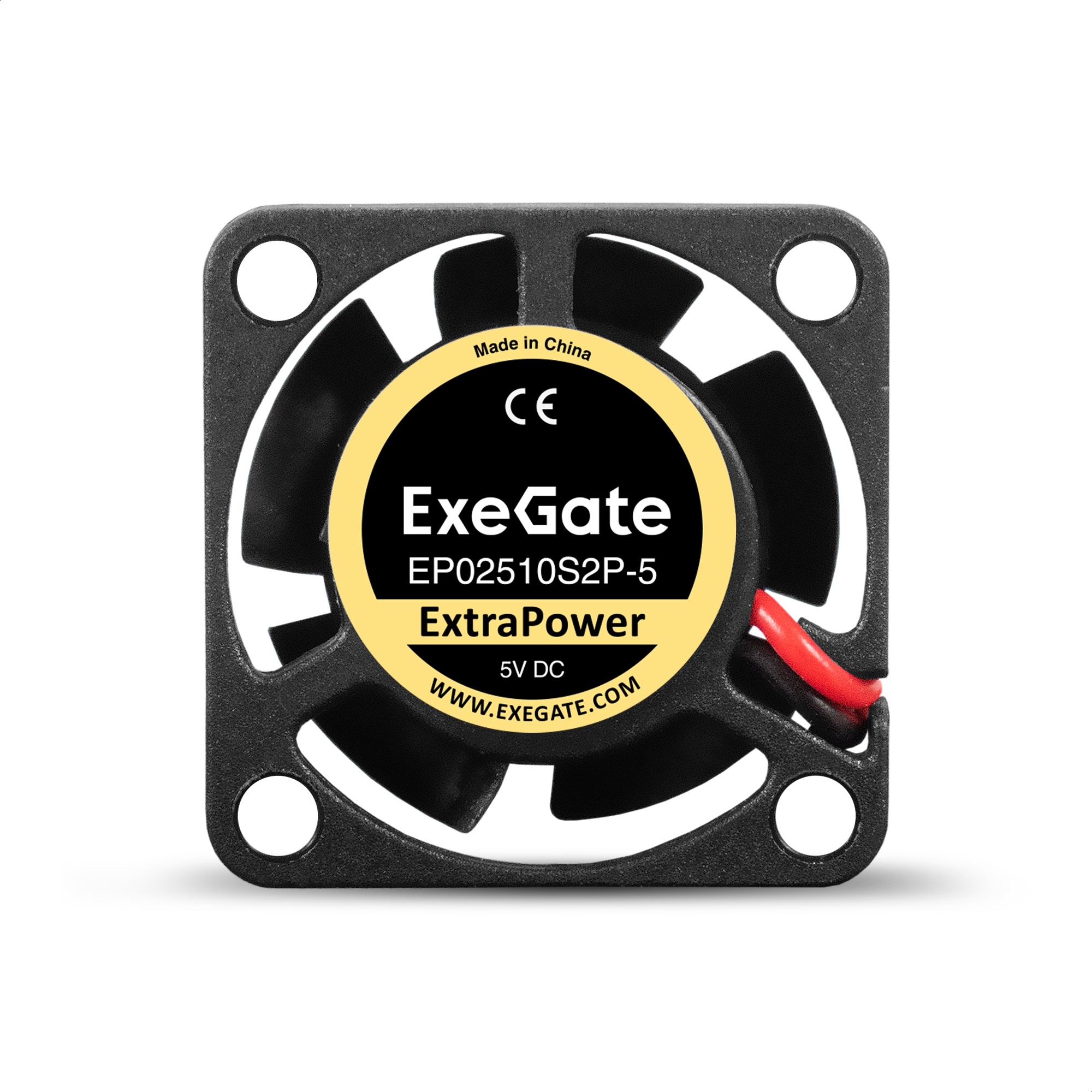 Вентилятор для корпуса ExeGate ExtraPower EP02510S2P-5 черный, 25 мм, 12000 об/мин, 26 дБ, 2 pin
