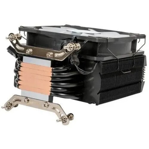 Кулер для процессора Eurocase 5PI120ARGB черный, 120 мм, алюминий/медь, 1800 об/мин, 36 дБ, 4 pin, 1