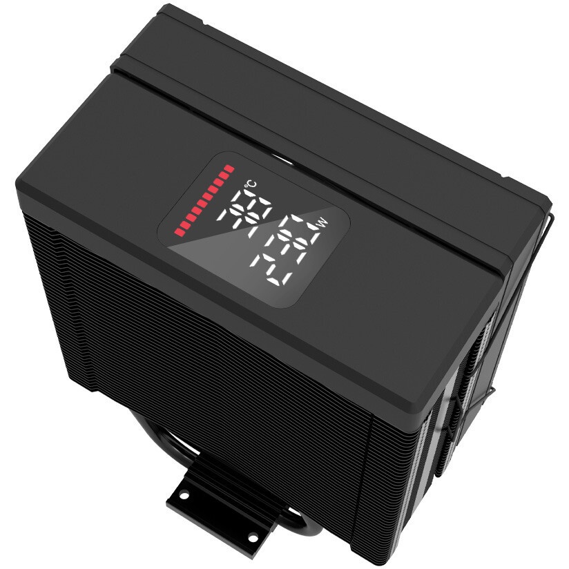 Кулер для процессора Eurocase 5PI120ARGB черный, 120 мм, алюминий/медь, 1800 об/мин, 36 дБ, 4 pin, 1