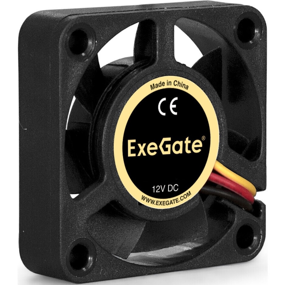 Вентилятор для корпуса ExeGate EX04010S2P-5 черный, 40 мм, 5000 об/мин, 24 дБ, 3 pin