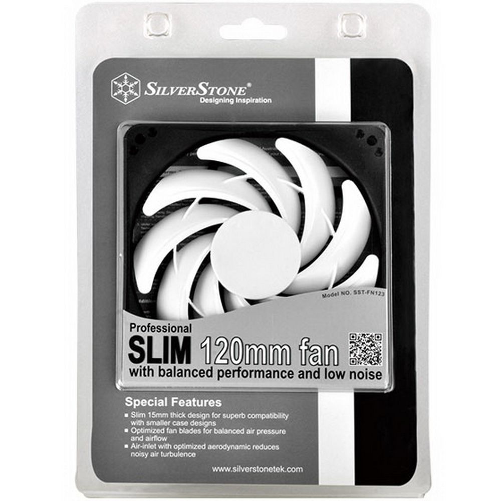 Вентилятор для корпуса Silverstone SST-FN123 FAN 120mm*15mm, 2000rpm, 32.6 CFM, 23.5dBA, Sleeve, 3pi