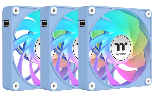 Комплект вентиляторов для корпуса Thermaltake CT120 EX Reverse ARGB Sync (3 шт.) голубой, 120 мм, 20