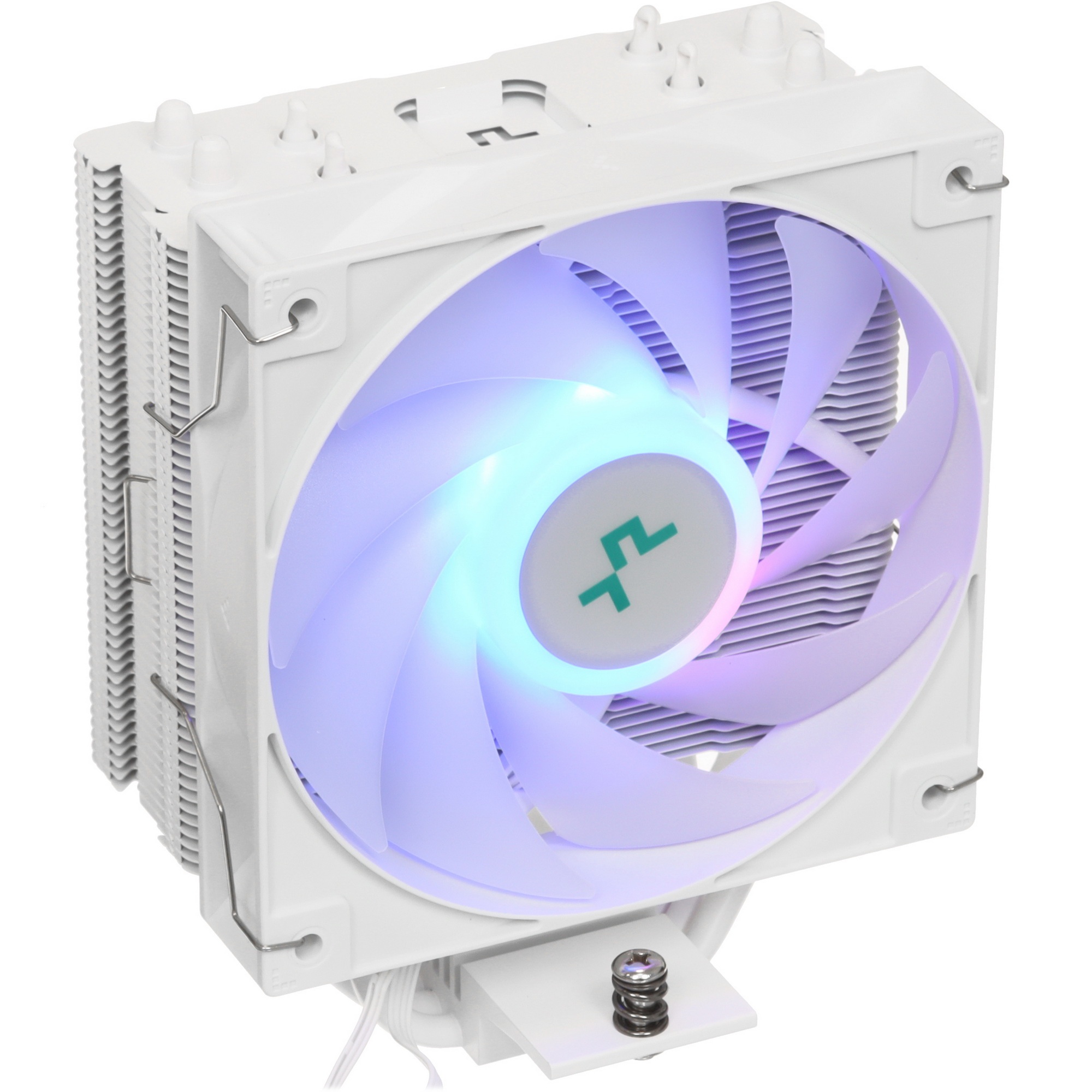 Кулер для процессора DEEPCOOL AG400 WH ARGB белый, 120 мм, алюминий/медь, 2000 об/мин, 31.6 дБ, 4 pi