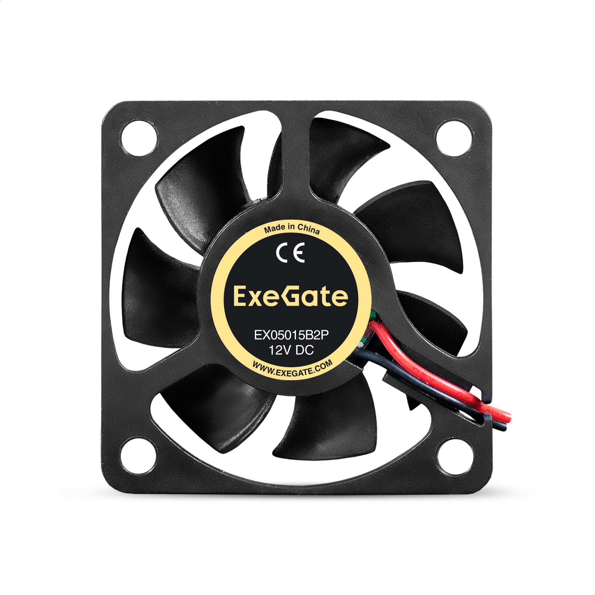 Вентилятор для корпуса ExeGate EX05015B2P черный, 50 мм, 6000 об/мин, 33 дБ, 2 pin