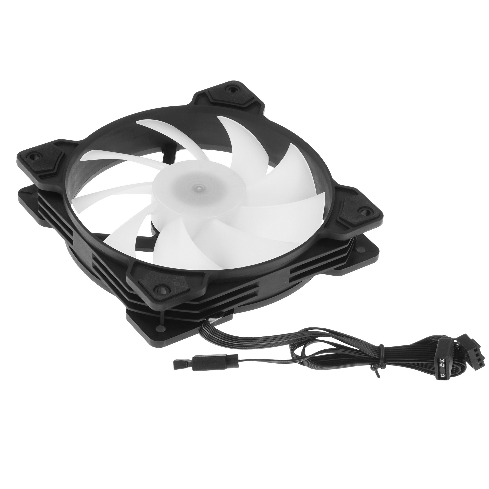 Вентилятор для корпуса GMNG GG-CF120ARGB1-PWMBK черный, 120 мм, 1500 об/мин, 26 дБ, 4 pin