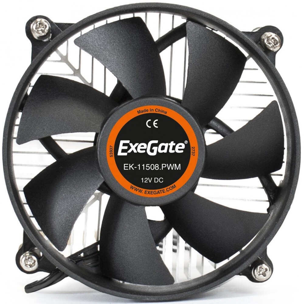 Кулер для процессора ExeGate Wizard EE91-RED серебристый, 90 мм, алюминий, 2200 об/мин, 22 дБ, 3 pin