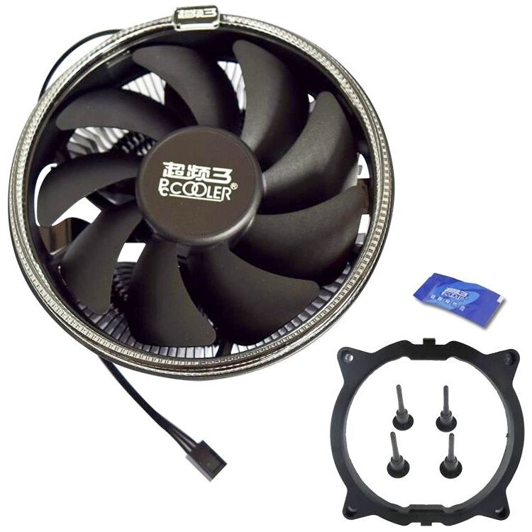 Кулер PCCooler E126MB черный 120мм алюминий 1800rpm 26.5db 4-pin 92W 70мм